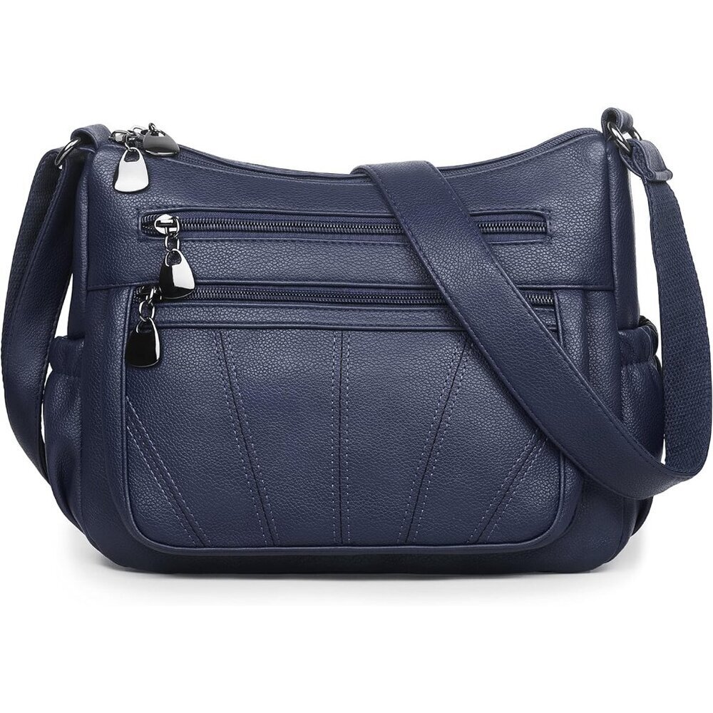Crossbody Purse for Women Ladies Soft PU Leather Shoulder Bag Medium Roomy Handb